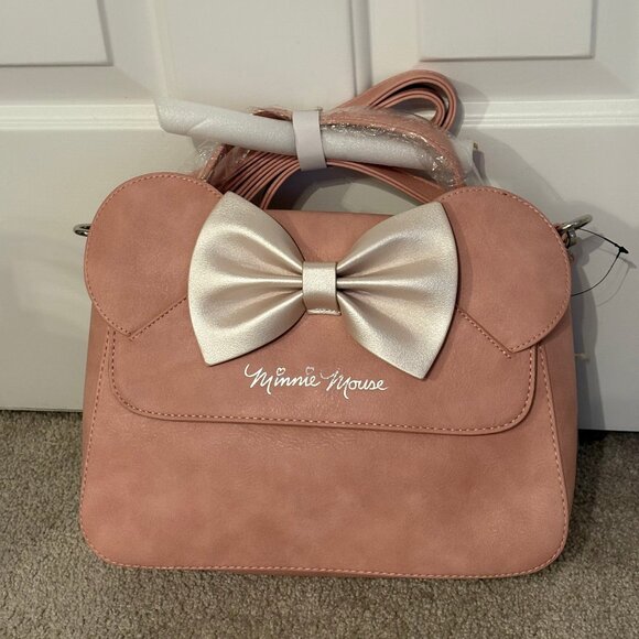Loungefly Handbags - Loungefly x Minnie Ears & Bow Pink Crossbody Bag